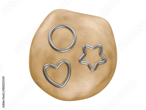 cookie cutter icon 3d illustration render