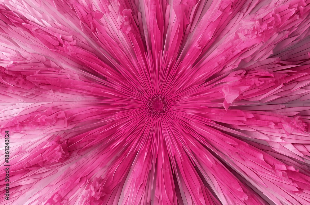 Obraz premium Vibrant pink explosion of abstract energy radiating outward in a dynamic burst