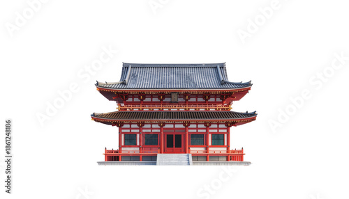 Ornate two-story temple structure