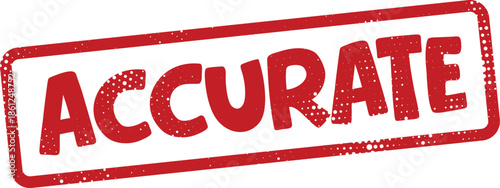 Red accurate stamp on transparent background