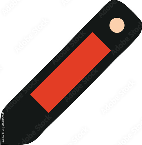 Utility Knife Cutter Vector Icon Design