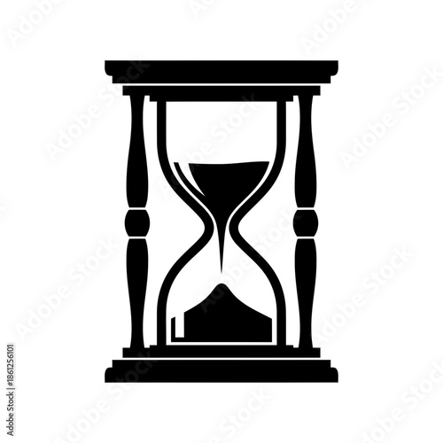 Iconic Hourglass Sand Timer Graphic Illustration