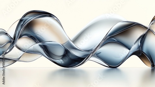 Fluid forms dance in harmony showcasing elegant curves and translucent layers