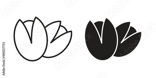 Pistachio icons symbol, logo illustration. Vector graphics set