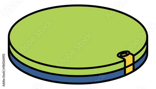 Round blue green water heater boiler tank Isolated transparent background ( include cut-out PNG file )