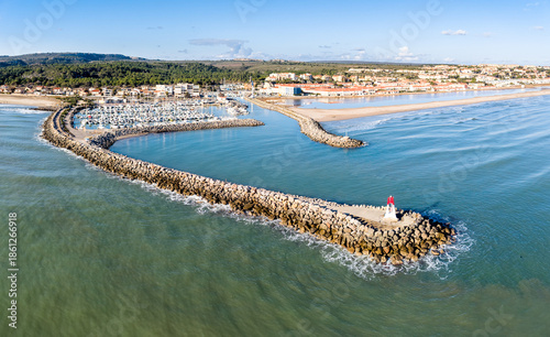 Fotografía Port de plaisance de Narbonne plage dans l'Aude en Occitanie (France)