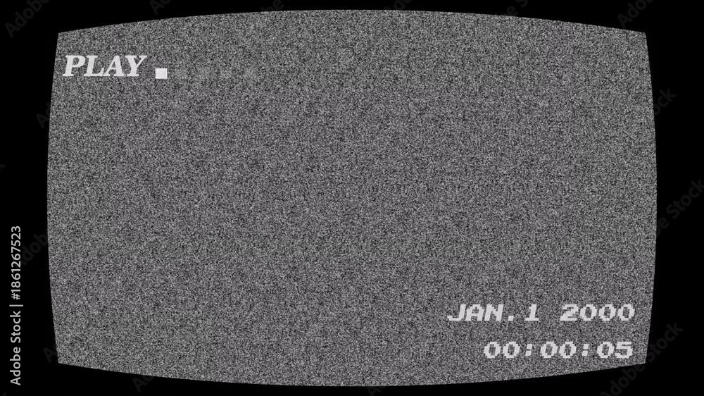 Static Interference on Vintage TV Screen Showing No Signal Error in ...