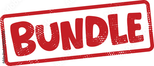 Red bundle stamp with white spots