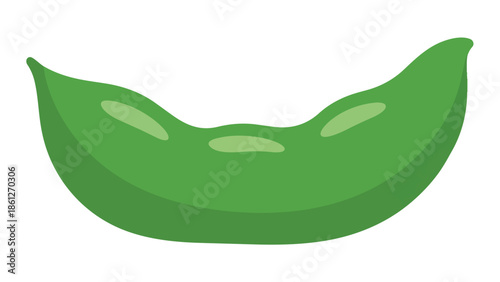 A vibrant green edamame pod illustration depicting healthy plant-based nutrition and natural organic freshness for a balanced lifestyle offering