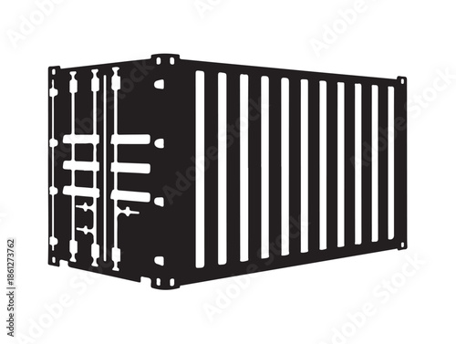 Container icon image in silhouette.