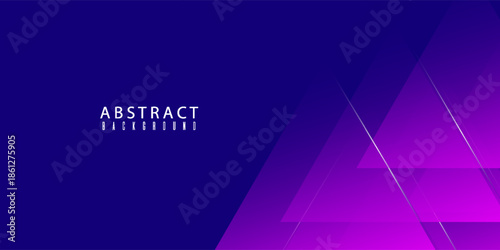 Purple gradient geometric abstract background. Geometric of shape purple blue .Modern trendy design