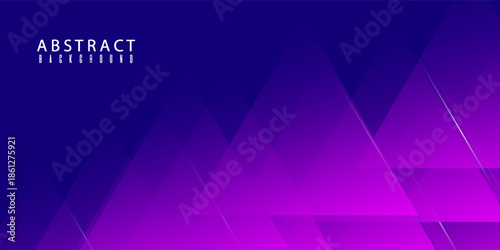 Purple gradient geometric abstract background. Geometric of shape purple blue .Suit for bussines, banners