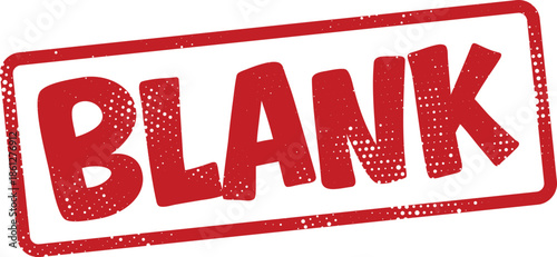 Red rubber stamp with blank text