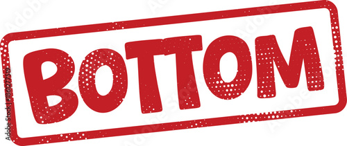 Red rubber stamp with bottom text