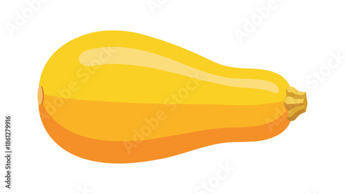 Vibrant minimalist yellow squash illustration for healthy cooking concepts and autumn harvest designs