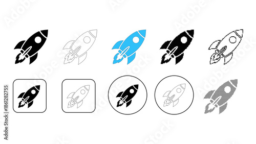 Rocket symbolizes rapid growth launch and performance acceleration