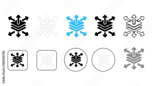 Strategic planning icon for goal setting and execution roadmap development