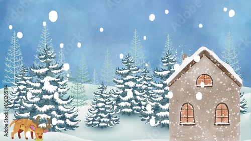 winter snow snowman animals christmas