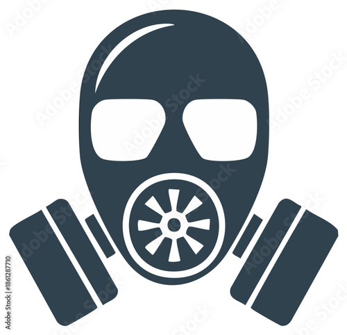 Protective Gas Mask Illustration Safety Equipment Hazard Defense Vector