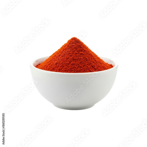 Bowl of red paprika powder spice