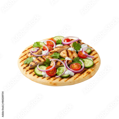 Grilled Chicken Pita with Salad