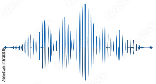 Artistic digital soundwave visualization of music, voice, or audio frequency
