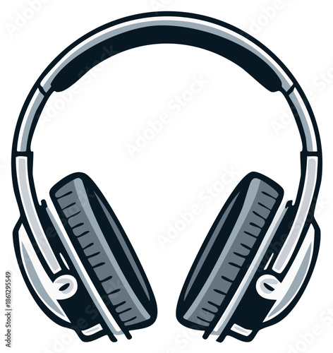 Stylish professional over ear headphones for music listening and audio recording or gaming