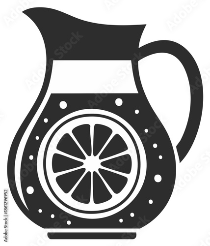 Graphic illustration of a pitcher filled with lemonade