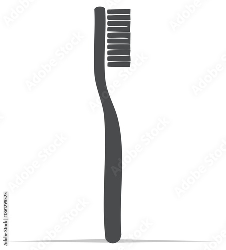 Simple Toothbrush Illustration for Oral Hygiene and Dental Care Education and Promotion