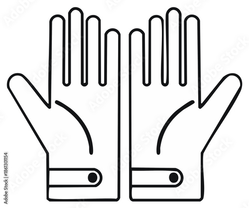 Open Praying Hands Icon Outline Illustration Symbol