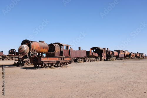 The train cemetery of Uyuni, Bolivia