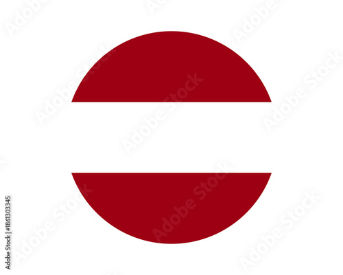 Free Download Austria national flag circular icon red white stripes vector illustration isolated on white background - GFXLoad
