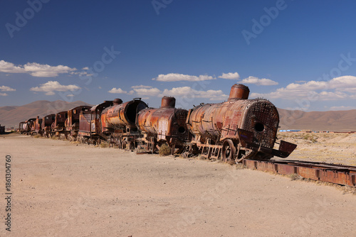 The train cemetery of Uyuni, Bolivia