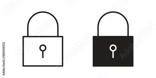 Lock icons Symbol, logo illustration. icon concept for web design