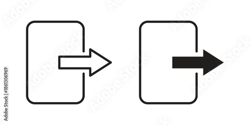 Log out icons Symbol, logo illustration. icon concept for web design