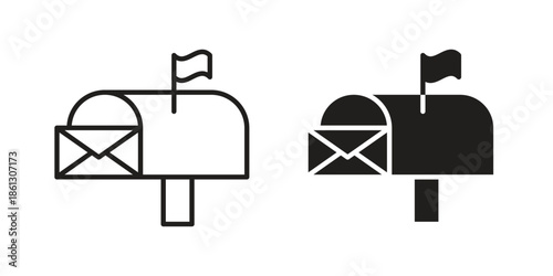 Mailbox icons Symbol, logo illustration. icon concept for web design