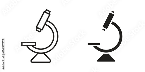 Microscope icons Symbol, logo illustration. icon concept for web design
