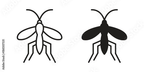Mosquito icons Symbol, logo illustration. icon concept for web design