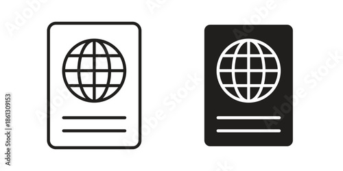 Passport icons Symbol, logo illustration. icon concept for web design