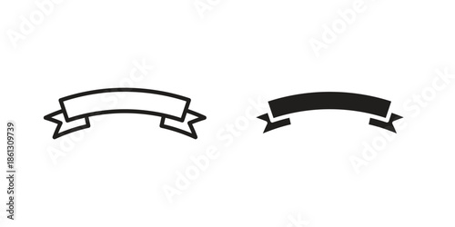 Ribbon icons Symbol, logo illustration. icon concept for web design