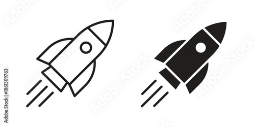 Rocket icons Symbol, logo illustration. icon concept for web design
