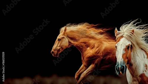 Red fire horse. Chinese lunar New Year 2026. AI generative