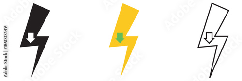 Energy reduction  icon. Vector illustration. EPS 10
