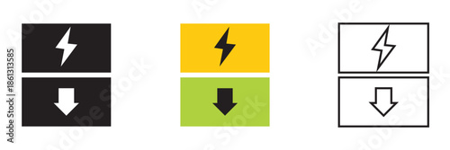 Energy reduction  icon. Vector illustration. EPS 10