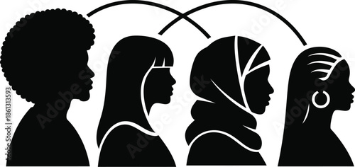 silhouette of girl with long hair, International Day for the Elimination of Racial Discrimination