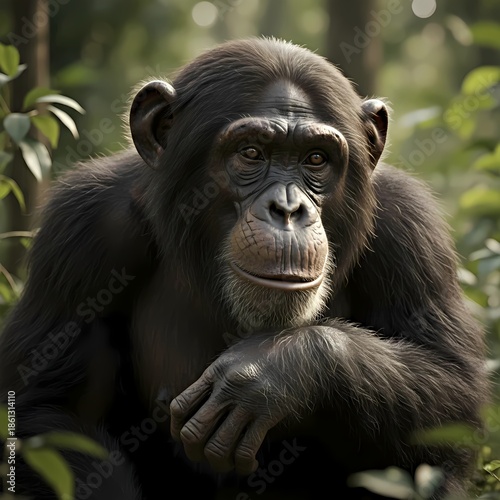Portrait monkey face