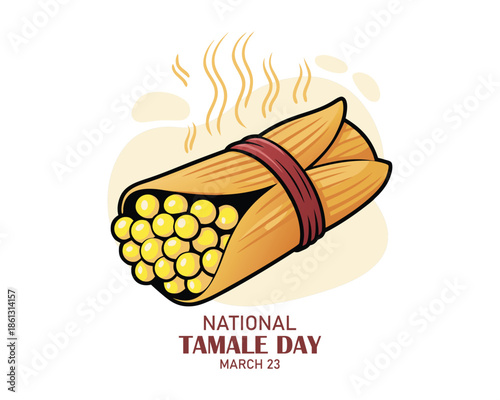 Tableau sur toile National Tamale Day Celebration with Traditional Mexican Dish.