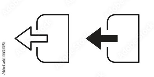 Log out icons logo design, Pictogram Icons