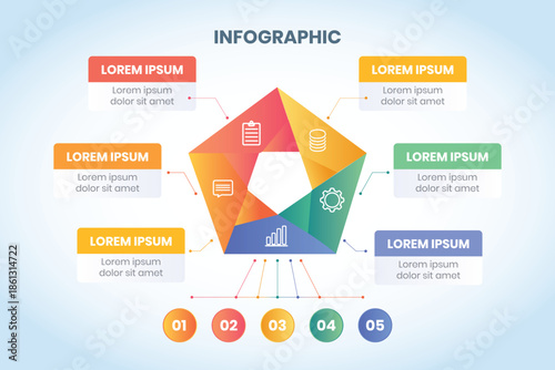 5 Options Data Driven Smart Business & Marketing Analytics Infographic