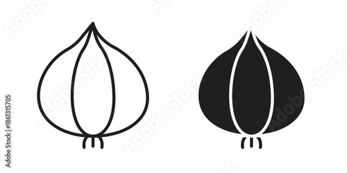 Onion icons logo design, Pictogram Icons